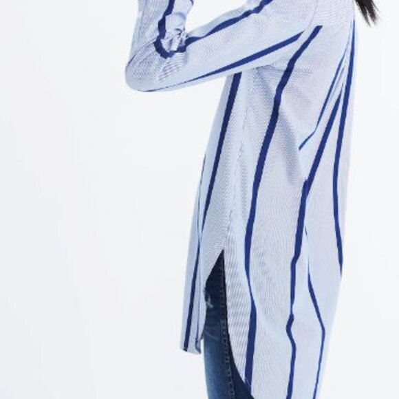 Madewell - Women's Striped Button-Down Tunic Shirt - Medium - Picture 9 of 9